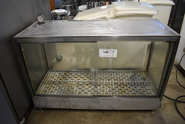 Metal Countertop Electric Powered Warming Cabinet Merchandiser. 36x14x23.5. Tested and Working! - Image 1 of 10