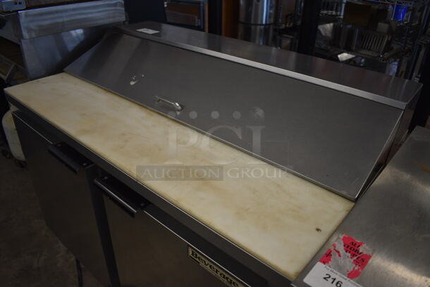 GREAT! Beverage Air Model SP48-12 Stainless Steel Commercial Sandwich Salad Prep Table Bain Marie Mega Top w/ Cutting Board on Commercial Casters. 115 Volts, 1 Phase. 48x30x42. Tested and Working! - Image 9 of 10