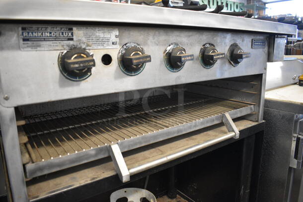 GREAT! Rankin Delux Model GB-36-C Stainless Steel Commercial Propane Gas Powered Flat Top Griddle on Stand w/ Commercial Casters. 40x25x50 - Image 9 of 10