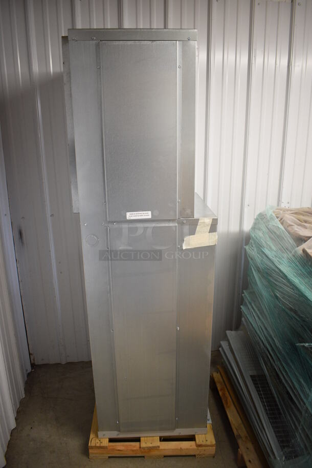 4 BRAND NEW WRAPPED ON PALLET Amana Model VHH093H04AA Metal Commercial Vertical Heat Pump. Stock Picture Used. 208/240 Volts, 1 Phase. 20x20x67. 4 Times Your Bid! - Image 8 of 12