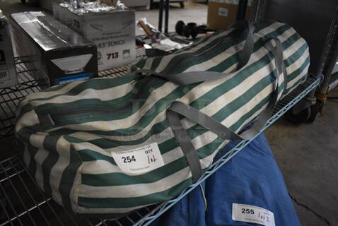 ALL ONE MONEY! Lot of White and Green Fabric Bag w/ Contents! 