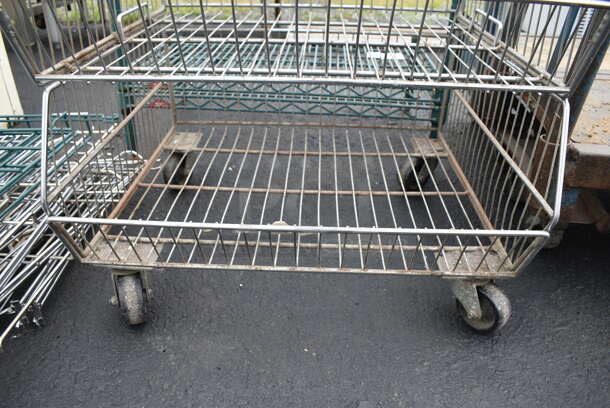 Chrome Finish 4 Tier Shelving Unit on Commercial Casters. 24x22x45.5 - Image 4 of 4