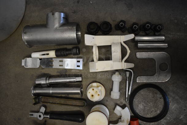 ALL ONE MONEY! Lot of Various Ice Cream Machine Pieces Including Auger in Poly Bin! 14x12x8 - Image 3 of 6