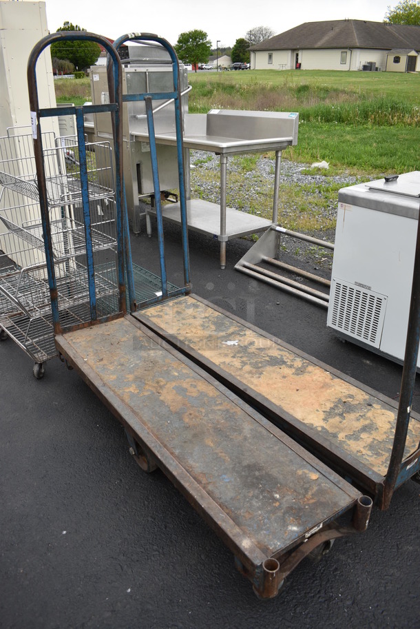 Metal U Boat on Commercial Casters. 63x16.5x61.5 - Image 1 of 3