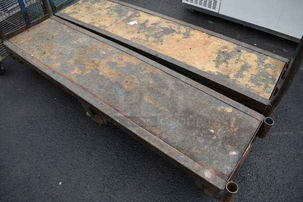 Metal U Boat on Commercial Casters. 63x16.5x61.5 - Image 2 of 3