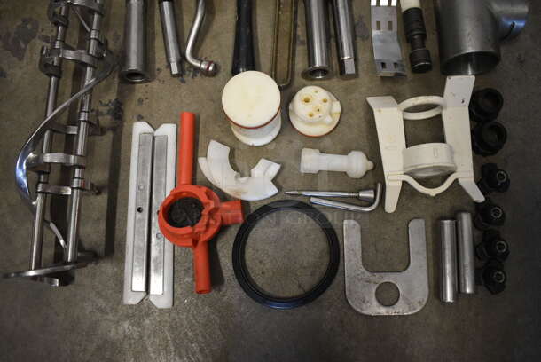 ALL ONE MONEY! Lot of Various Ice Cream Machine Pieces Including Auger in Poly Bin! 14x12x8 - Image 6 of 6