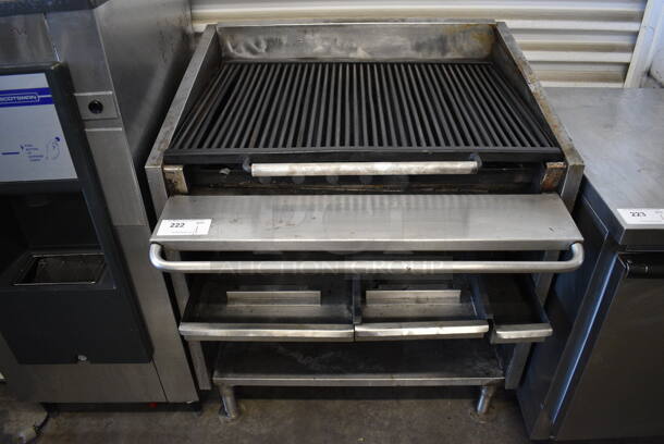 GREAT! Stainless Steel Commercial Natural Gas Powered Charbroiler w/ Undershelf. 36x36x41.5 - Image 1 of 7