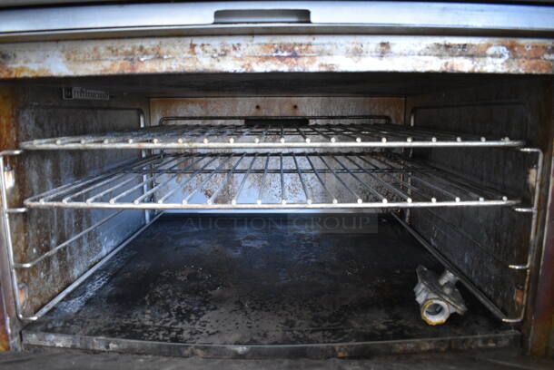 SWEET! Qualite Stainless Steel Commercial Natural Gas Powered 6 Burner Range w/ Oven, Backsplash and Overshelf. 36x34x60 - Image 7 of 7
