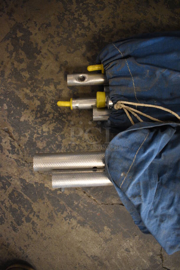ALL ONE MONEY! Lot of 2 Blue Bags w/ Poles!   - Image 3 of 3