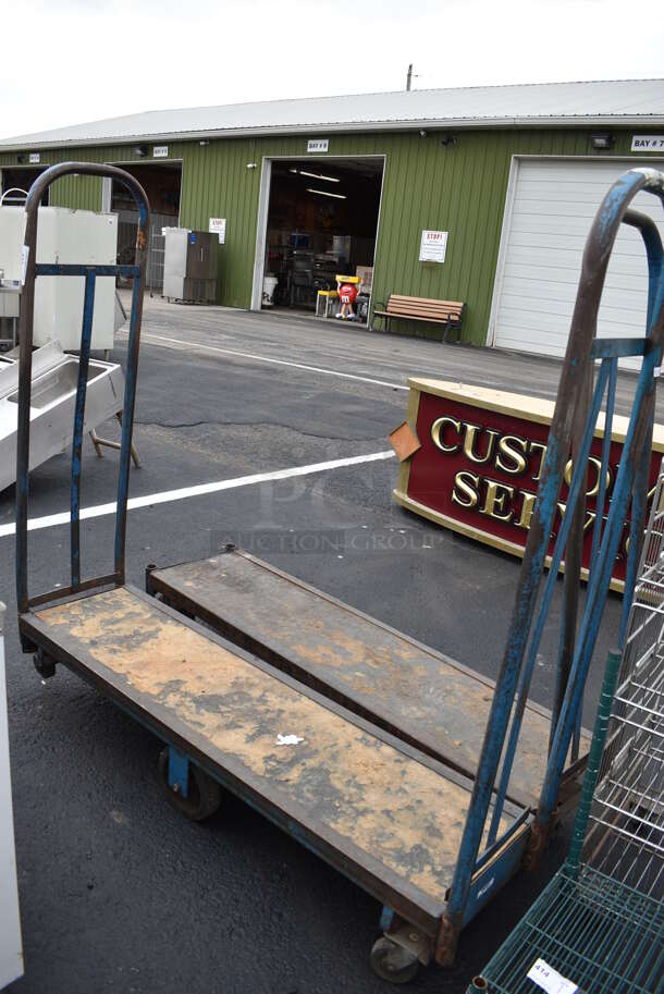 Metal U Boat on Commercial Casters. 63x16.5x61.5 - Image 1 of 3