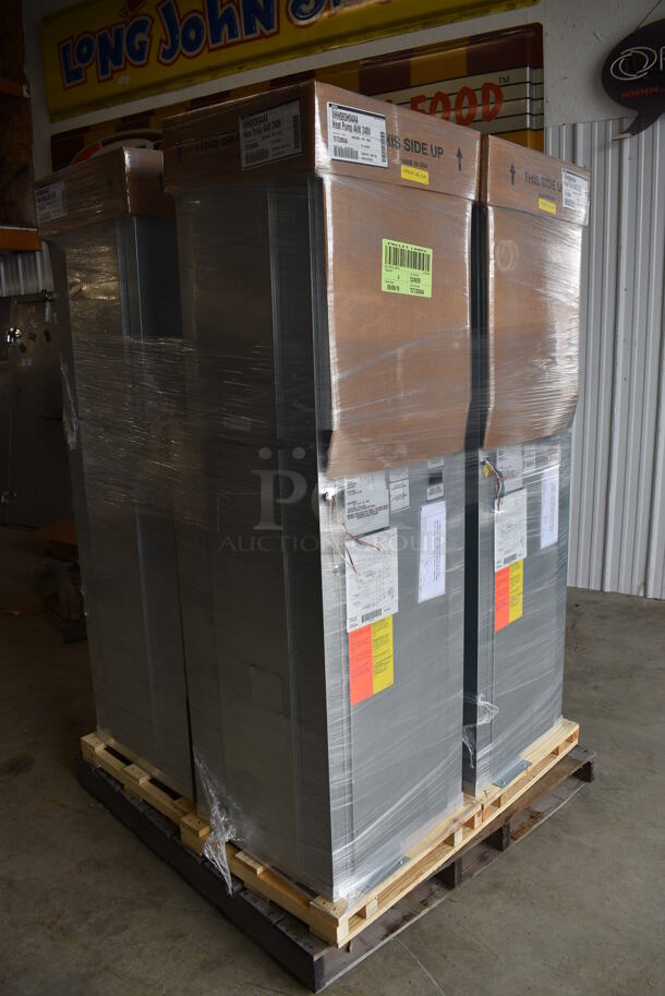 4 BRAND NEW WRAPPED ON PALLET Amana Model VHH093H04AA Metal Commercial Vertical Heat Pump. Stock Picture Used. 208/240 Volts, 1 Phase. 20x20x67. 4 Times Your Bid! - Image 10 of 12