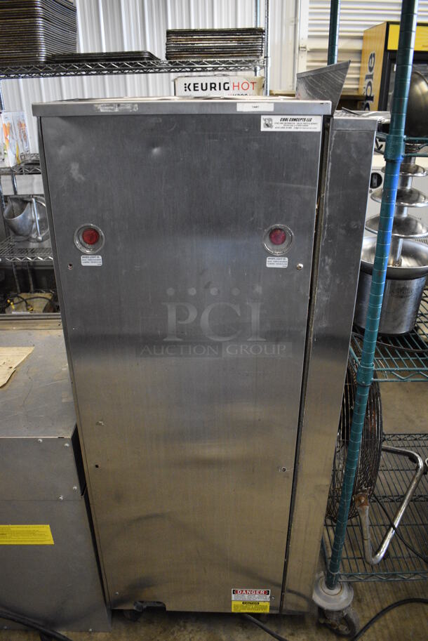 BEAUTIFUL! 2011 Stoelting Model F231-38I2 Stainless Steel Commercial Floor Style Air Cooled 2 Flavor w/ Twist Soft Serve Ice Cream Machine on Commercial Casters. 208-240 Volts, 1 Phase. 22x34x55 - Image 8 of 11