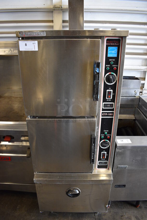 AWESOME! Market Forge Model ETP-10G ENERGY STAR Eco-Tech Plus Natural Gas Powered Double Deck Steam Cabinet. 24x33.5x75 - Image 1 of 9