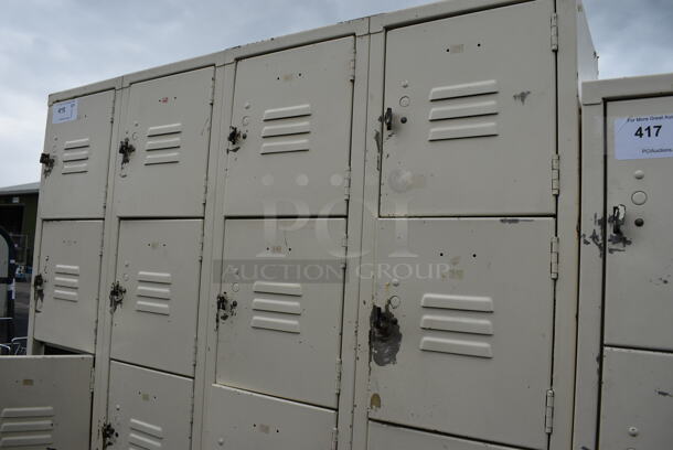 Tan Metal 24 Cubby Locker. 48x12x72 - Image 2 of 4