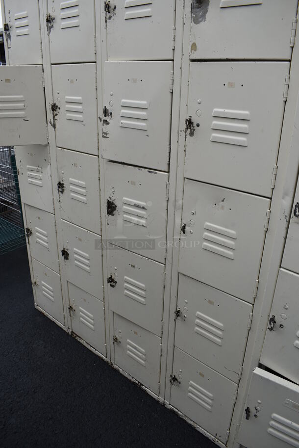 Tan Metal 24 Cubby Locker. 48x12x72 - Image 3 of 4