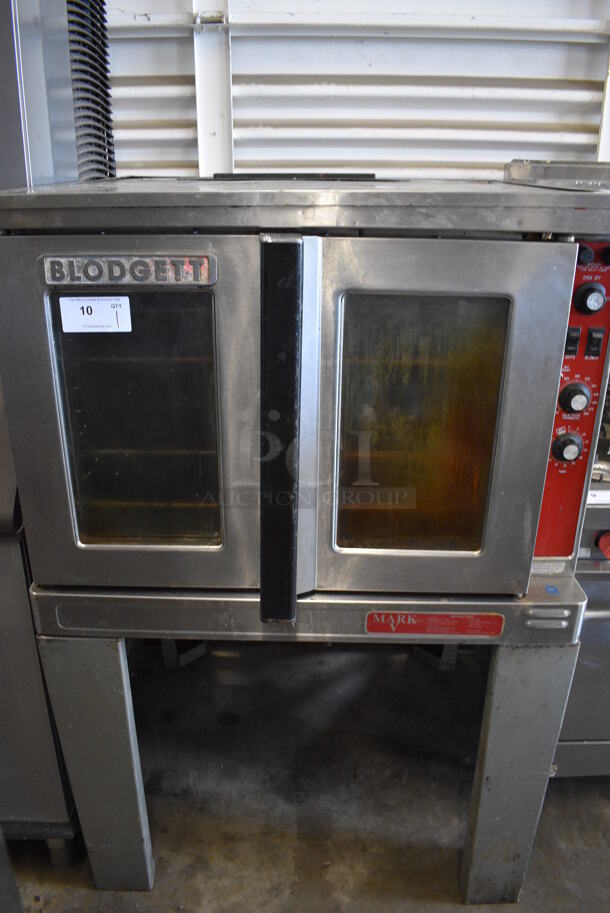 SWEET! Blodgett Mark V Stainless Steel Commercial Electric Powered Full Size Convection Oven w/ View Through Doors, Metal Oven Racks and Thermostatic Controls on Metal Legs. 600 Volts, 3 Phase. 38x41x58 - Image 2 of 7