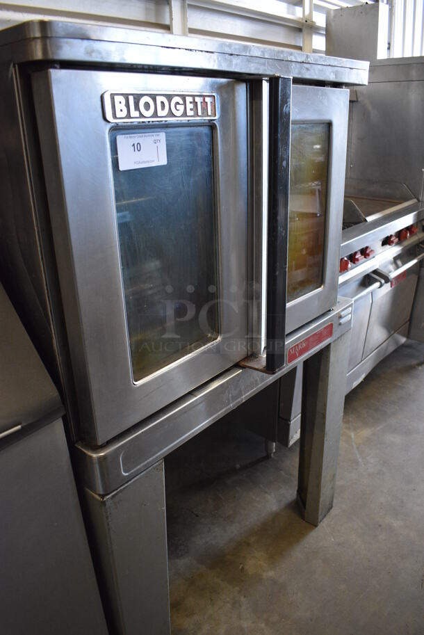 SWEET! Blodgett Mark V Stainless Steel Commercial Electric Powered Full Size Convection Oven w/ View Through Doors, Metal Oven Racks and Thermostatic Controls on Metal Legs. 600 Volts, 3 Phase. 38x41x58 - Image 4 of 7