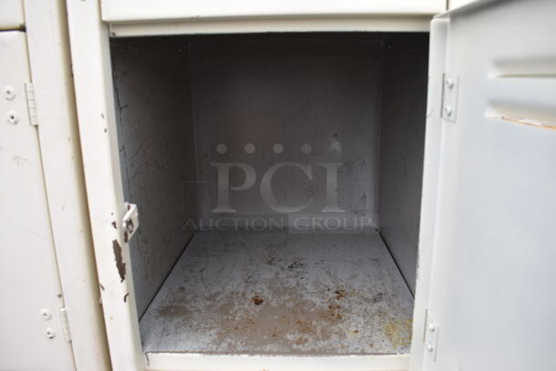 Tan Metal 6 Cubby Locker. 12x15x80 - Image 4 of 4