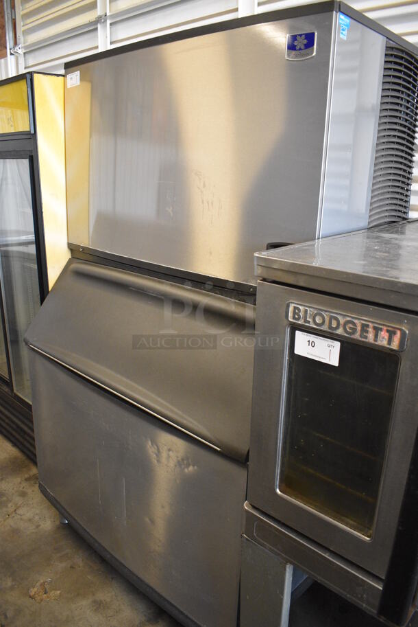 FANTASTIC! 2016 Manitowoc Model IY1496N-261 ENERGY STAR Stainless Steel Commercial Ice Machine Head on Stainless Steel Commercial Ice Bin w/ Manitowoc Model JC1395-261 Metal Commercial Remote Fan. 208-230 Volts, 1 Phase. 48x36x80, 30x30x32 - Image 2 of 12