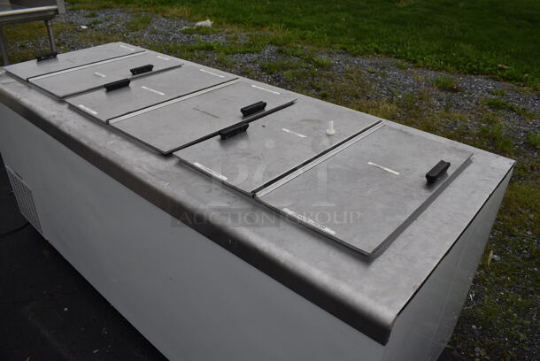 Excellence Stainless Steel Commercial Chest Freezer w/ 2 Center Hinge Lid. 81x31x34. Tested and Working! - Image 2 of 8