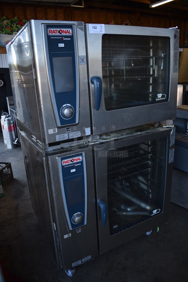 2 GORGEOUS! 2011 Rational 5Senses Stainless Steel Commercial Combitherm Self Cooking Center Convection Ovens on Commercial Casters. Top Model: SCC WE 62. Bottom Model: SCC WE 102. 480 Volts, 3 Phase. 42x41x73. 2 Times Your Bid! - Image 2 of 10