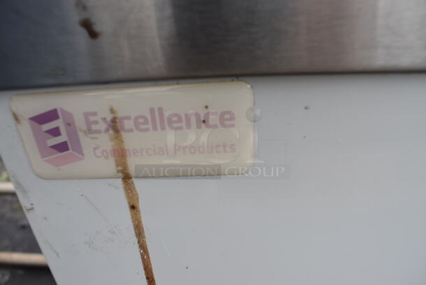 Excellence Stainless Steel Commercial Chest Freezer w/ 2 Center Hinge Lid. 81x31x34. Tested and Working! - Image 8 of 8