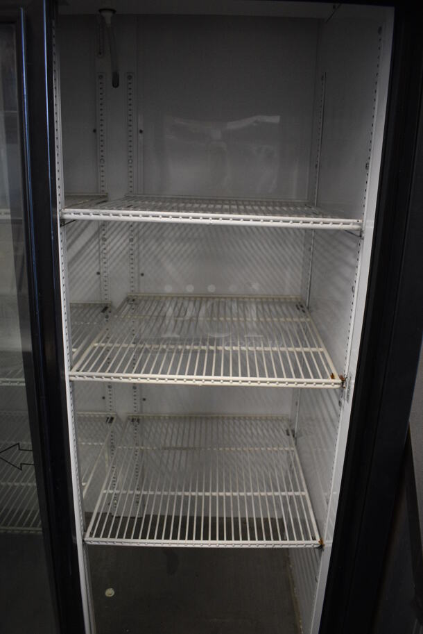 GREAT! 2011 True Model GDM-37 ENERGY STAR Metal Commercial 2 Door Reach In Cooler Merchandiser w/ Poly Coated Racks and Sliding Doors. 115 Volts, 1 Phase. 43.5x29x79. Tested and Working! - Image 6 of 6