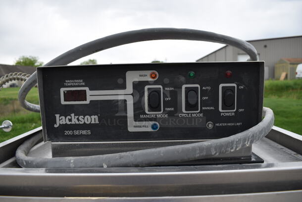 FANTASTIC! Jackson Model 200B Stainless Steel Commercial Straight Pass Through Dishwasher. 208/230 Volts, 1 Phase. Goes GREAT w/ Items 423 and 425! 31x27x64 - Image 3 of 8