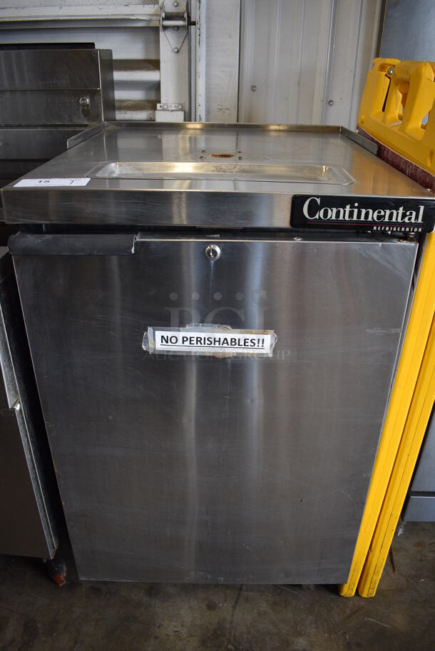 NICE! Continental Model KC24-SS Stainless Steel Commercial Single Door Direct Draw Kegerator on Commercial Casters. 115 Volts, 1 Phase. 24x29x39. Tested and Working! - Image 1 of 6
