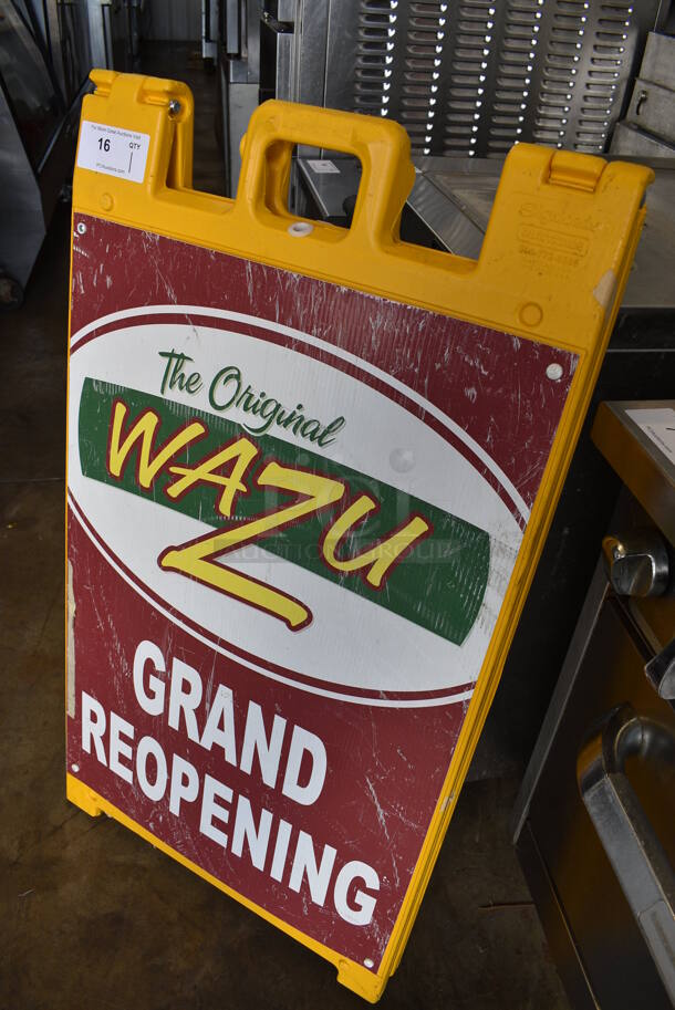 Yellow Poly A Frame Sign. 24.5x3x45 - Image 2 of 4