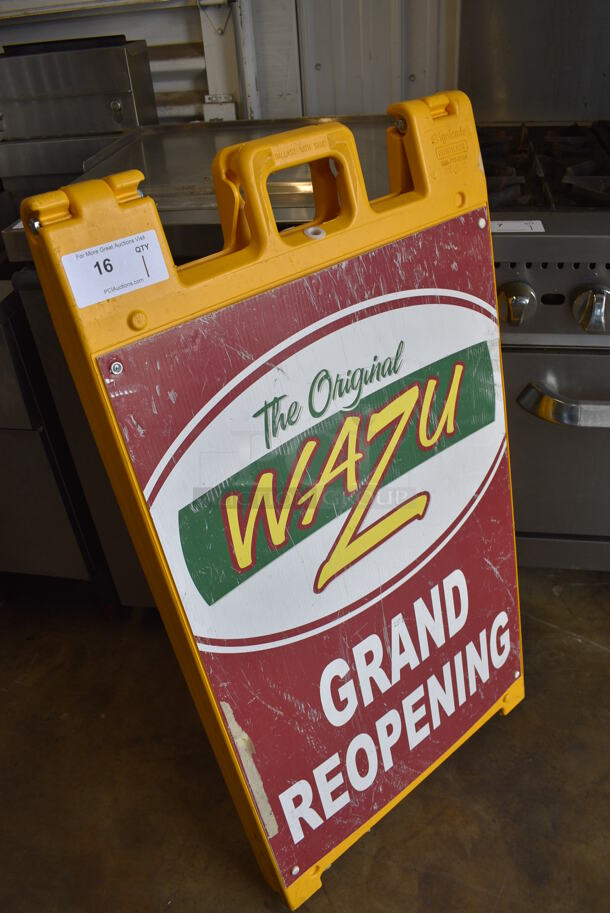 Yellow Poly A Frame Sign. 24.5x3x45 - Image 3 of 4