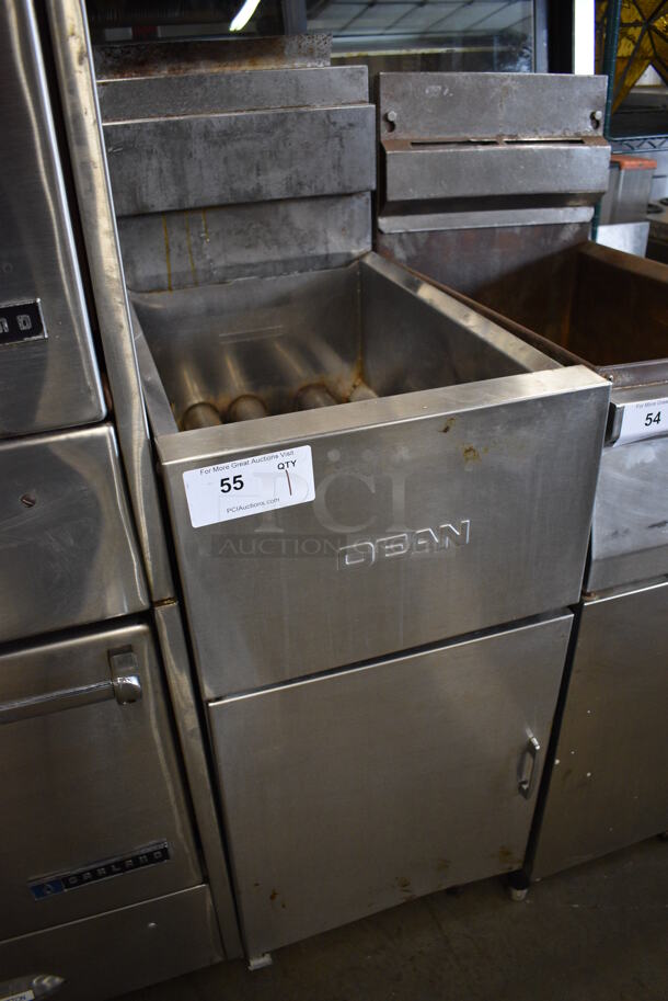 NICE! Dean Model SR42GNS Stainless Steel Commercial Floor Style Natural Gas Powered Deep Fat Fryer. 105,000 BTU. 15.5x30x47 - Image 4 of 7