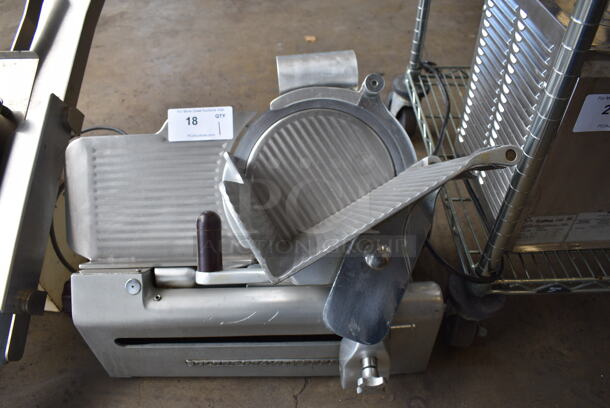 GREAT! Globe Model 685 Stainless Steel Commercial Countertop Meat Slicer w/ Blade Sharpener. 24x20x19. Tested and Does Not Power On