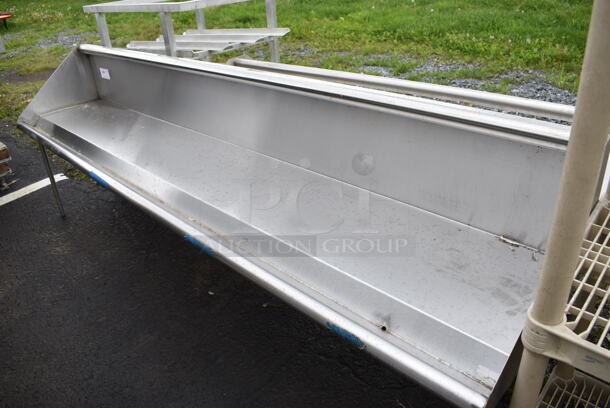Stainless Steel Commercial Overshelf. 96x18x34