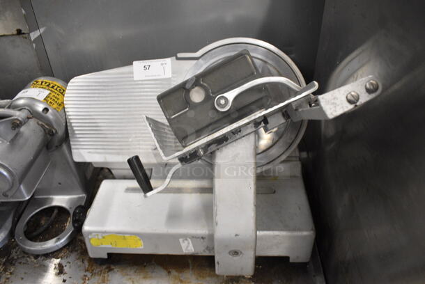 NICE! Metal Commercial Countertop Meat Slicer. 26x24x22. Tested and Working!
