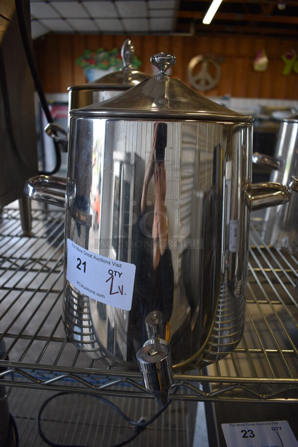2 Various Metal Beverage Holder Dispensers w/ Lid. 12x12x14, 12x12x16. 2 Times Your Bid! - Image 1 of 5