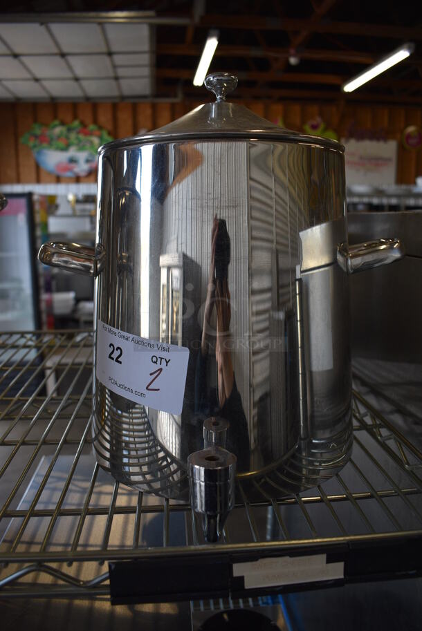 2 Metal Beverage Holder Dispensers w/ Lid. 12x12x14. 2 Times Your Bid! - Image 1 of 5