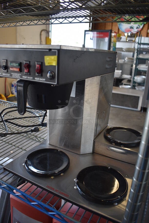 NICE! Newco Model ACE-LP Stainless Steel Commercial Countertop 3 Burner Coffee Machine w/ Poly Brew Basket. 120 Volts, 1 Phase. 15.5x16.5x16 - Image 4 of 6