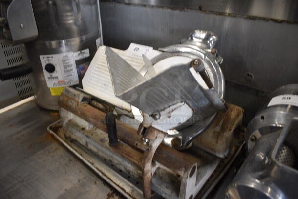 NICE! Globe Metal Commercial Countertop Meat Slicer w/ Blade Sharpener. 115 Volts, 1 Phase. 25x21x18. Tested and Working! - Image 5 of 7