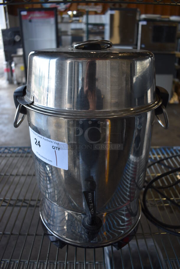 Metal Countertop Percolating Urn w/ Lid. 11x12.5x17 - Image 1 of 5