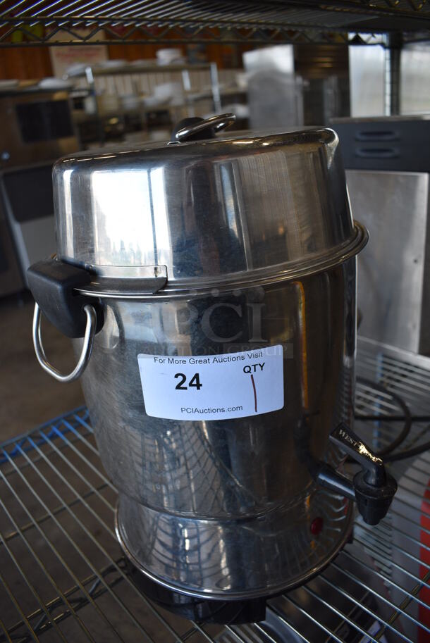 Metal Countertop Percolating Urn w/ Lid. 11x12.5x17 - Image 3 of 5