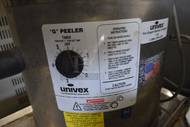 GREAT! Univex G Peeler Stainless Steel Commercial Countertop Potato Peeler. 15x19x24. Tested and Working! - Image 6 of 6