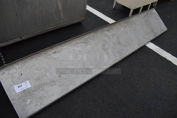 Stainless Steel Shelf w/ Wall Mount Brackets. 84x15x12.5 - Image 1 of 3