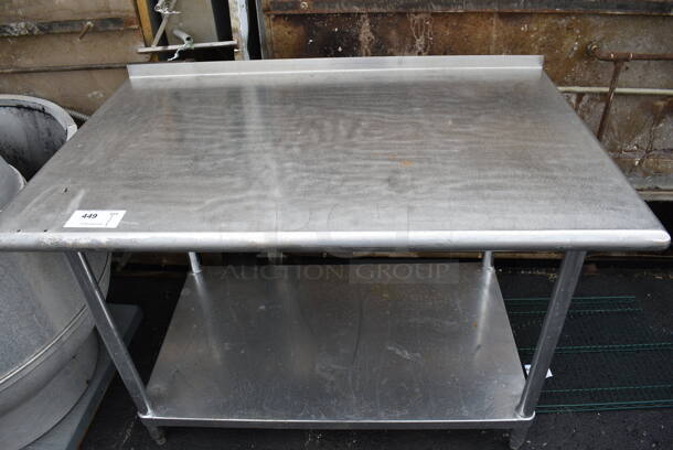 Stainless Steel Commercial Table w/ Undershelf. 47x30x35.5