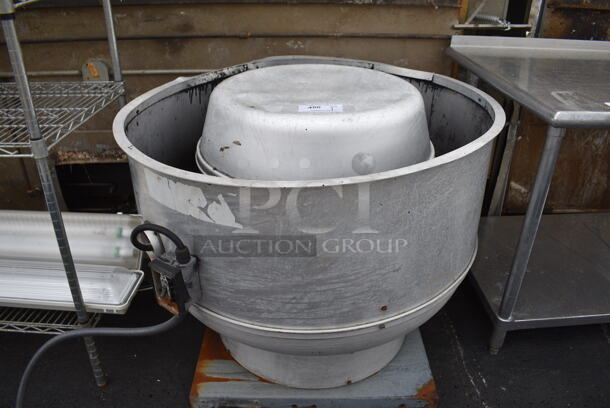 FANTASTIC! 9.5' CaptiveAire Self Contained Stainless Steel Commercial Grease Hood w/ Filters, Lights and Make Up Air Vent and Metal Commercial Rooftop Mushroom Exhaust Fan. 208/230 Volts, 1 Phase.. 117.5x67.5x24, 40x40x34 - Image 11 of 12