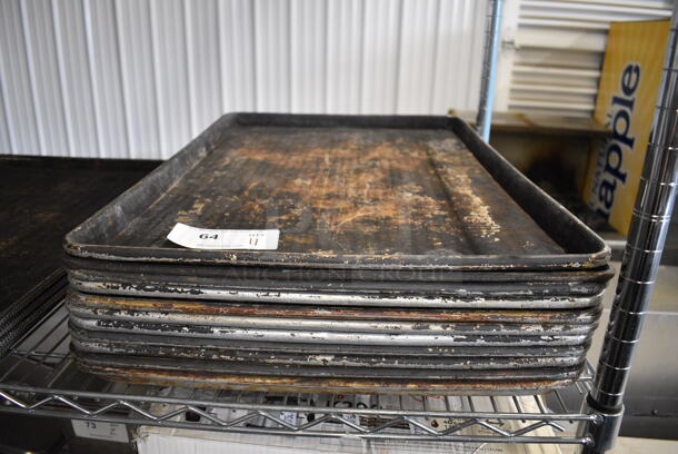 11 Metal Full Size Baking Pans. 18x26x1. 11 Times Your Bid!