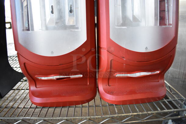 2 Tork Red and Clear Poly Countertop Napkin Dispensers. 9x9x24.5. 2 Times Your Bid! - Image 4 of 4