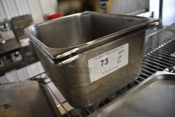 2 Stainless Steel 1/2 Size Drop In Bins. 1/2x6. 2 Times Your Bid! - Image 2 of 3