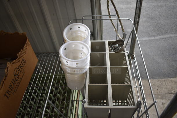 ALL ONE MONEY! Lot of Various Items Including Poly Silverware Bins and Metal Frame! - Image 2 of 3