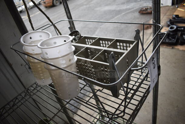 ALL ONE MONEY! Lot of Various Items Including Poly Silverware Bins and Metal Frame! - Image 3 of 3